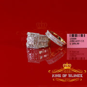 King Of Bling's Sterling Yellow Silver Square 5.00ct Cubic Zirconia Bridal Womens Ring Size 7 KING OF BLINGS