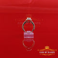 King Of Blings  10K Yellow Gold 2.50CT 'VVS' 'FL' D clr Moissonite Womens Cushion Cut Ring S/7 KING OF BLINGS