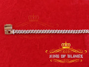Diamond Celebrity's  10K Yellow Gold 6.0ct Moissanite Cuban Men's/women's Bracelet 8mm width size '8' KING OF BLINGS