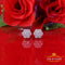 King of Blings- 2.00ct Cubic Zirconia 925 White Silver Sterling Hip Hop Floral Women's Earrings KING OF BLINGS