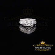 King Of Bling's3.20ct Cubic Zirconia 925 Sterling Silver White Womens Round Womens Ring Size 7 KING OF BLINGS
