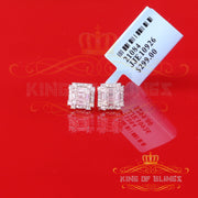 King of Bling's Men's/Women's 925 Silver White 0.50ct VVS 'D' Moissanite Baguette Stud Earrings KING OF BLINGS
