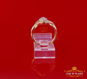 King Of Bling's 0.15 CT Real Diamond Womens Sterling Silver Yellow Ring Size 7.00 oval shape kingofblings