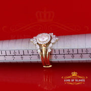 King of Bling's 1.66ct Yellow Guard Wrap Insert 925 SilverMoissanite Solitaire Enhancer Ring SZ7 King of Blings