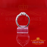 King Of Blings Solitaire Enhancer Guard Wrap Ring Insert 1.66ct Moissanite 925 White Silver SZ7 King of Blings