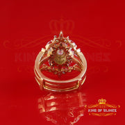 King of Bling's 2 ct Moissanite Enhancer Guard Wrap Insert 925 Silver Yellow Engagement Ring SZ7 King of Blings