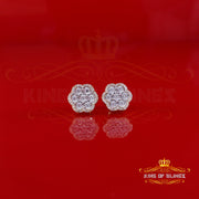 King of Blings-Miracle Set Small 0.40ct Diamond 925 Silver Yellow for Men/Women Stud Earrings King of Blings