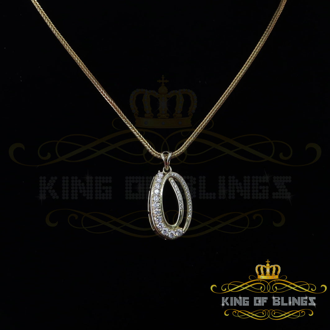 King Of Bling's King of Bling's Yellow 925 Sterling Silver Fancy Pendant 1.32ct Cubic Zirconia