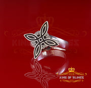 KING OF BLINGSWhite 925 Sterling Silver Witch Knot Geometric Style Women's Ring SZ 9 KING OF BLINGS