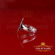 KING OF BLINGSWhite 925 Sterling Silver Witch Knot Geometric Style Women's Ring SZ 9 KING OF BLINGS