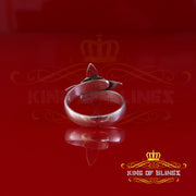 KING OF BLINGSWhite 925 Sterling Silver Witch Knot Geometric Style Women's Ring SZ 9 KING OF BLINGS
