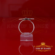 KING OF BLINGSWhite 925 Sterling Silver Witch Knot Geometric Style Women's Ring SZ 9 KING OF BLINGS