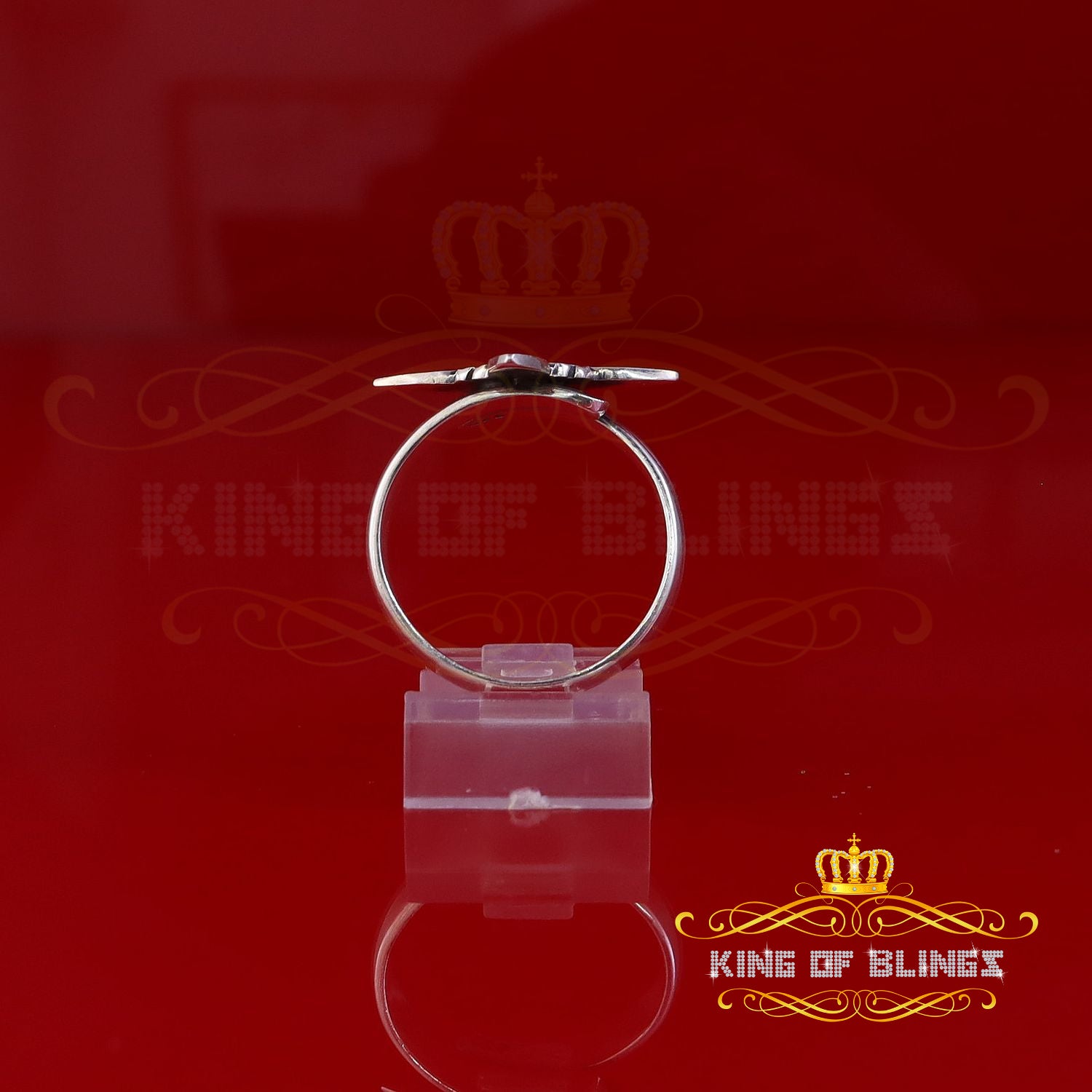 KING OF BLINGSWhite 925 Sterling Silver Witch Knot Geometric Style Women's Ring SZ 9 KING OF BLINGS
