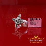 KING OF BLINGSWhite 925 Sterling Silver Witch Knot Geometric Style Women's Ring SZ 9 KING OF BLINGS