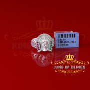 KING OF BLINGSReligious White 925 Sterling Silver St. Benedict Exorcism Women/Men's Ring SZ 7 KING OF BLINGS
