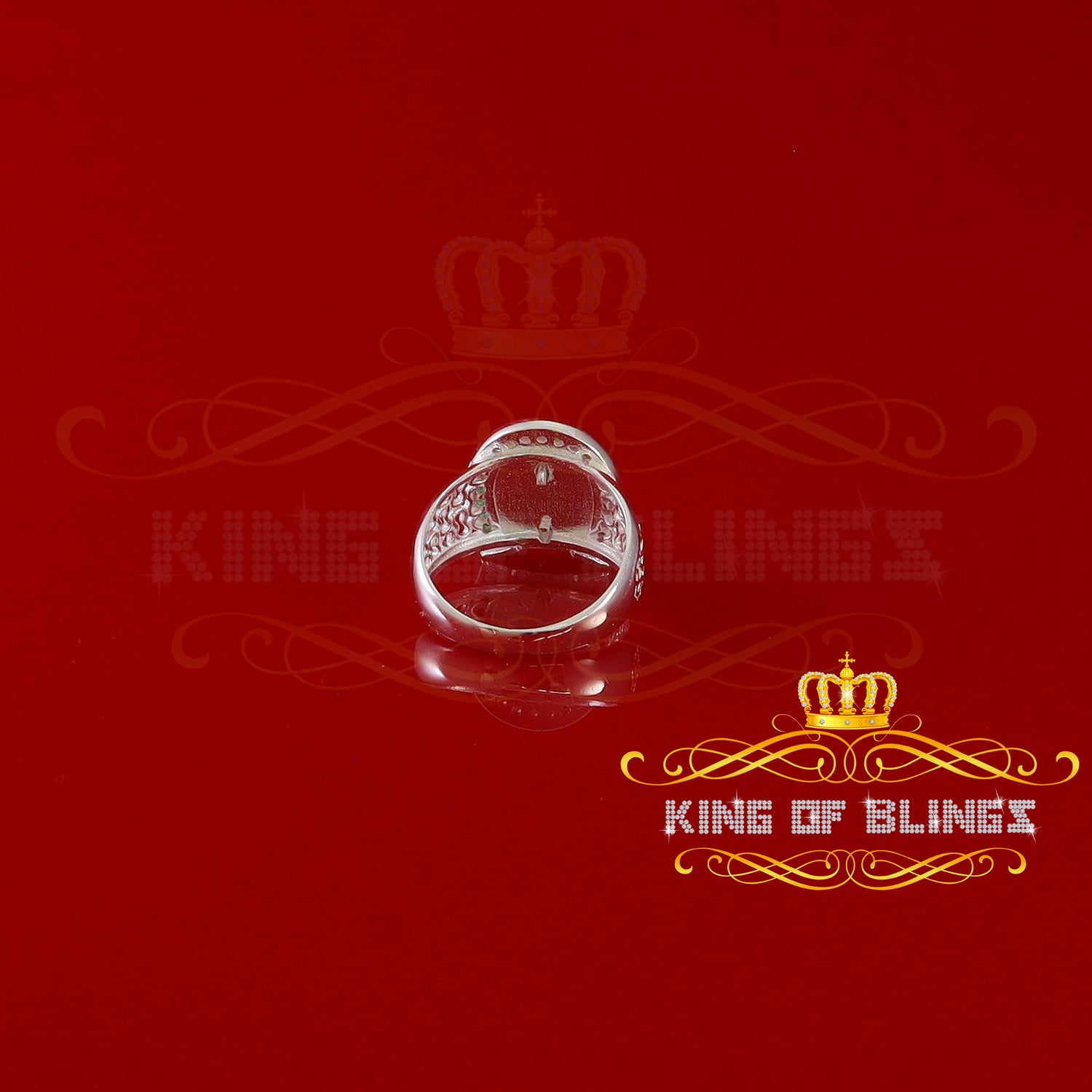 KING OF BLINGSReligious White 925 Sterling Silver St. Benedict Exorcism Women/Men's Ring SZ 7 KING OF BLINGS