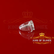 KING OF BLINGSReligious White 925 Sterling Silver St. Benedict Exorcism Women/Men's Ring SZ 7 KING OF BLINGS