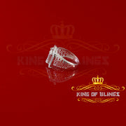 KING OF BLINGSReligious White 925 Sterling Silver St. Benedict Exorcism Women/Men's Ring SZ 7 KING OF BLINGS