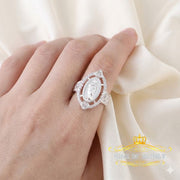 King Of Bling'sWhite 925 Silver Saint Jude Thaddeus CZ Women's Medallion Religious Ring SZ 6 KING OF BLINGS
