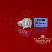 KING OF BLINGSWhite 925 Sterling Silver St Jude Thaddeus Women's /women Religious Ring SZ 7 KING OF BLINGS