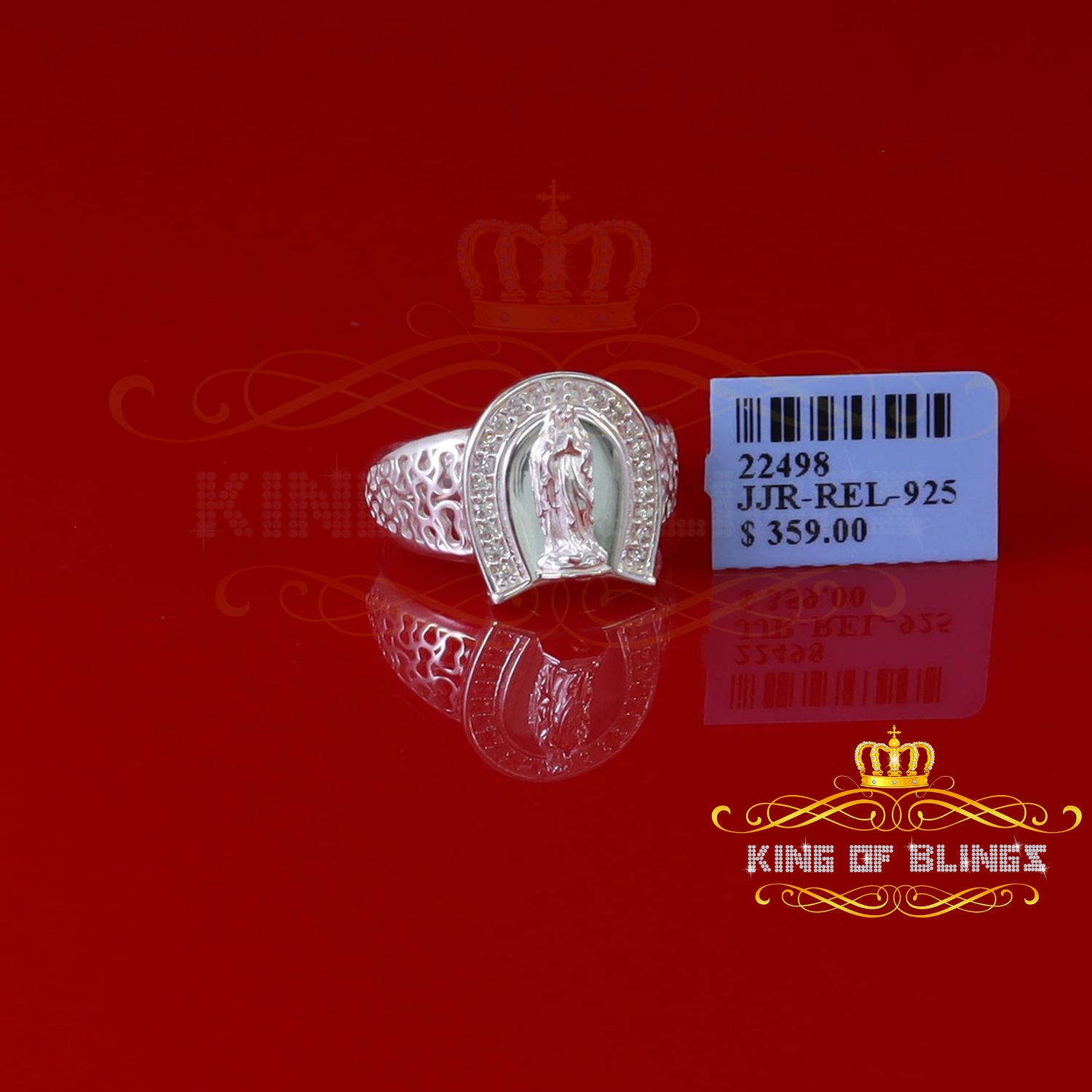 KING OF BLINGSWhite 925 Sterling Silver St Jude Thaddeus Women's /women Religious Ring SZ 7 KING OF BLINGS