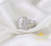 KING OF BLINGSWhite 925 Sterling Silver St Jude Thaddeus Women's /women Religious Ring SZ 7 KING OF BLINGS