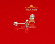 King Of Bling's 0.05ct Diamond 925 Sterling Silver White Stud Women's/ Men's Kite Shape Earrings KING OF BLINGS