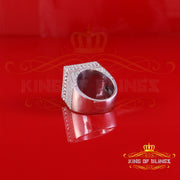 King of Bling's Men's/Womens 925 Silver White 4.50ct VVS 'D' Moissanite Square Rings Size 10 King of Blings
