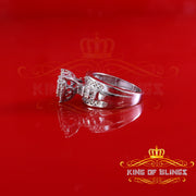 King Of Bling's New Cindarella Heart Ring SZ 7 Real Diamond 0.25ct White 925 Silver for Women King of Blings