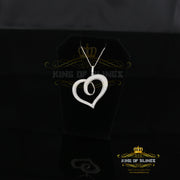 King Of Bling's Attractive White Heart Shape Sterling Silver Pendant with 0.75ct Cubic Zirconia KING OF BLINGS