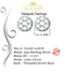 King of Blings- 3.02ct Cubic Zirconia 925 White Sterling Silver Hip Hop Round Earring for Ladies KING OF BLINGS