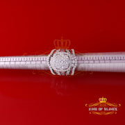 King Of Bling's19.00ct Cubic Zirconia White Sterling Silver Men's/ Women Wedding Rings Size 9 KING OF BLINGS