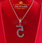 White Sterling Silver Baguette Numerical Number 5 Pendant 4.78ct Cubic Zirconia KING OF BLINGS