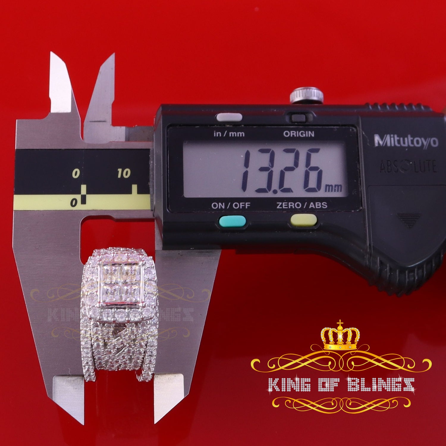 King Of Bling's5.94ct Cubic Zirconia White Sterling Silver Square Engagement Womens Ring Size 7 KING OF BLINGS