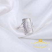KING OF BLINGSOur Lady Guadalupe White 925 Silver Virgin Merry Protection Shield Ring SZ 7 KING OF BLINGS