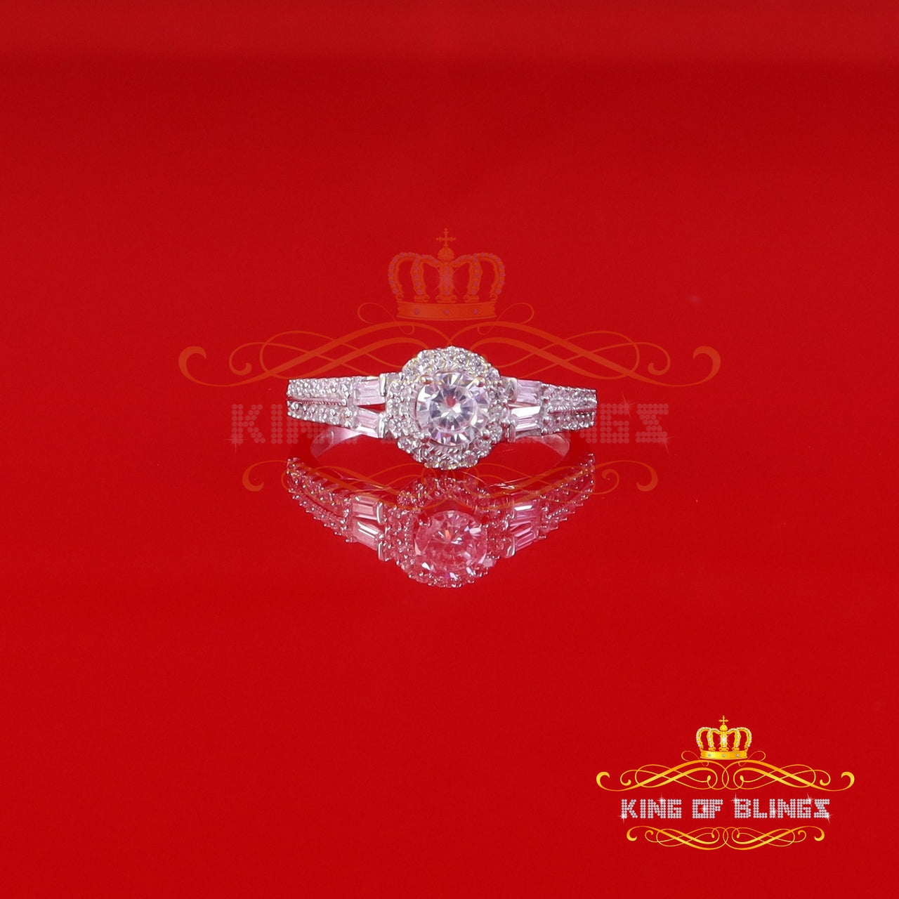 1.75ct Cubic Zirconia White Sterling Silver Men's/ Women Engagement Rings Size 7