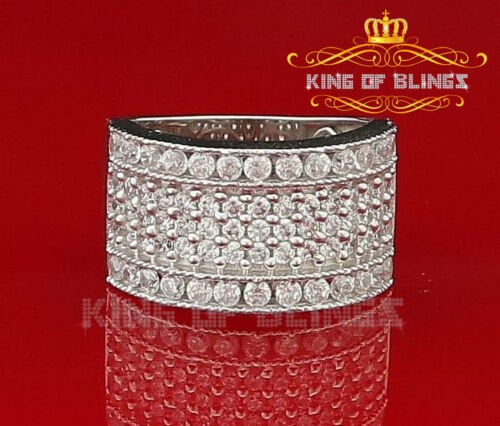 King Of Bling'sWhite Cubic Zirconia 2.20ct Hip Hop Rapper Fashion Luxury Rings Men's Size 8 KING OF BLINGS