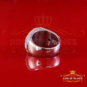 King of Bling's Men's/Womens 925 Silv White 5.50ct Buguette VVS 'D' Moissanite Round Ring SZ 10 King of Blings