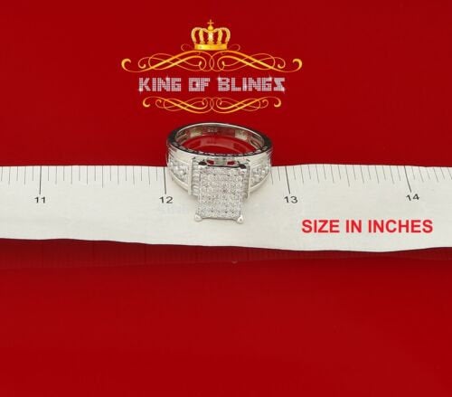 925 Sterling White 2.08ct Cubic Zirconia Silver Cinderella Women's Ring size 8 KING OF BLINGS