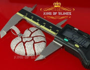King Of Bling's "Heart"Broken Shape 925 Silver White 20.01ct Cubic Zirconia KING OF BLINGS