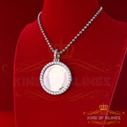 King of Bling's White Attractive Round Shape 925 Sterling Silver Pendant 9.81ct Cubic Zirconia KING OF BLINGS
