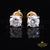 King  of Bling's 2.50ct VVS 'D' Moissanite Men's/Womens 925 Silver Yellow Round Stud Earrings KING OF BLINGS