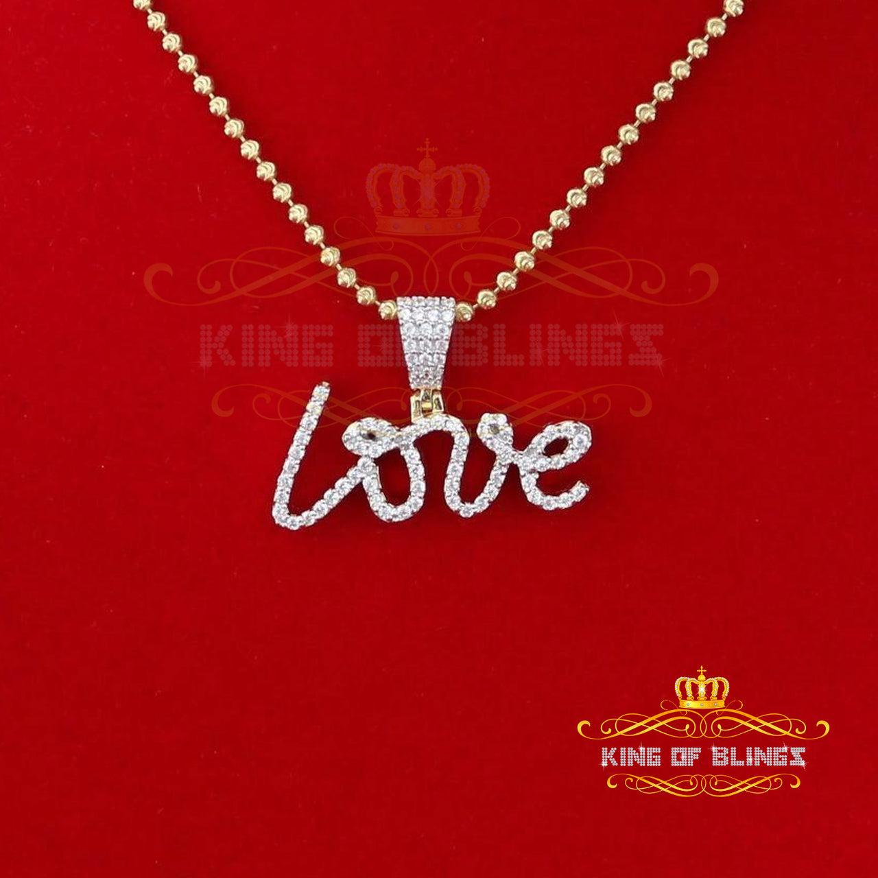 Yellow Bugutte Initial All Alphabet Sterling Silver Pendant with Cubic Zirconia