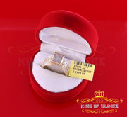 King Of Bling's Sterling Yellow Silver 0.50 CT Real Diamond Fashion & Shine Womens Ring Size 8 KING OF BLINGS