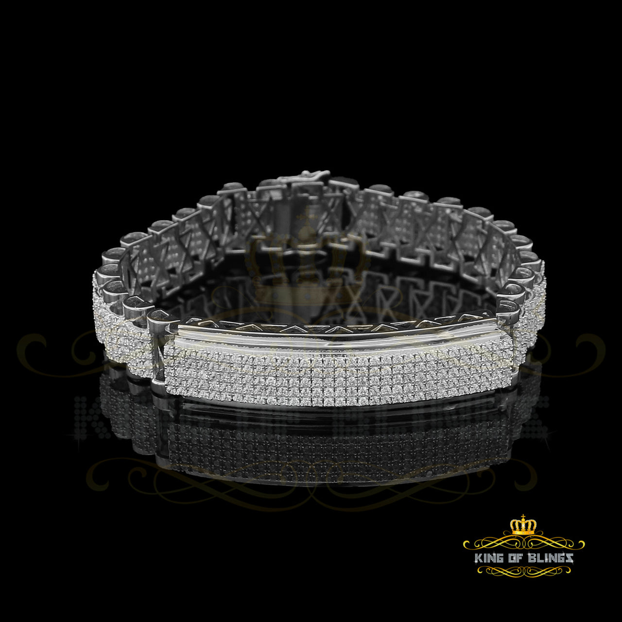 925 Silver White 20 .0CT Cubic Zirconia Men's/Womens Attractive Bracelet SZ 8.5" KING OF BLINGS