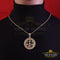 1.77ct Cubic Zirconia Sterling Yellow Silver 'LIBRA' Pendant For Men's & Women's KING OF BLINGS