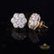 King of Bling's 8.72ct Cubic Zirconia 925 Silver Yellow For Men's & Women's Floral Style Earring KING OF BLINGS