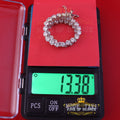 925 Silver Men's & Womens Bracelet Cubic Zirconia Width 8mm Lenght Size 9 inch KING OF BLINGS