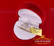 King Of Bling's 0.50 CT Real Diamond 925 Sterling Yellow Silver Shine Womens Round Ring Size 7 KING OF BLINGS
