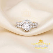 King Of Bling's 925 Sterling Yellow Silver Round 5.25ct Cubic Zirconia Women's Ring Size 6.5 KING OF BLINGS